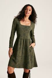Joules Neve Green Long Sleeve Jersey Dress - Image 1 of 7