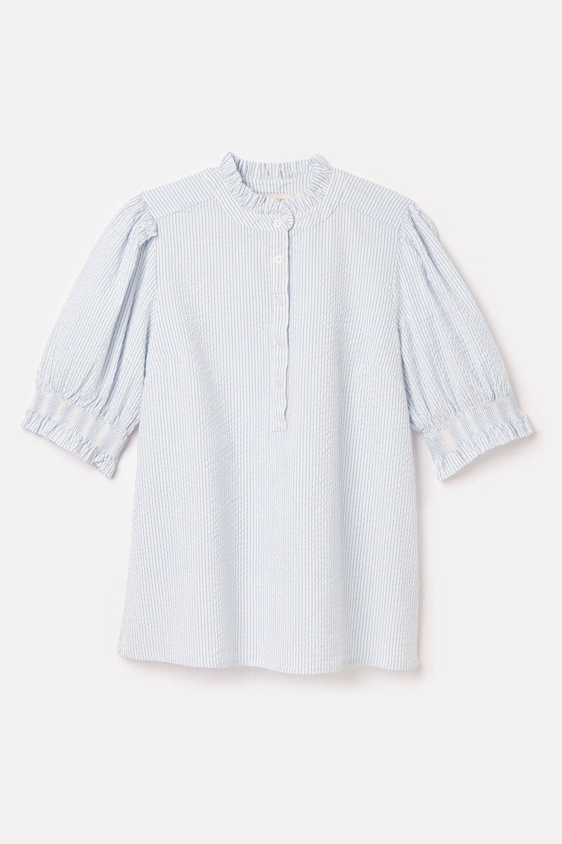 Joules Elle Blue & White Striped Frill Blouse - Image 7 of 7