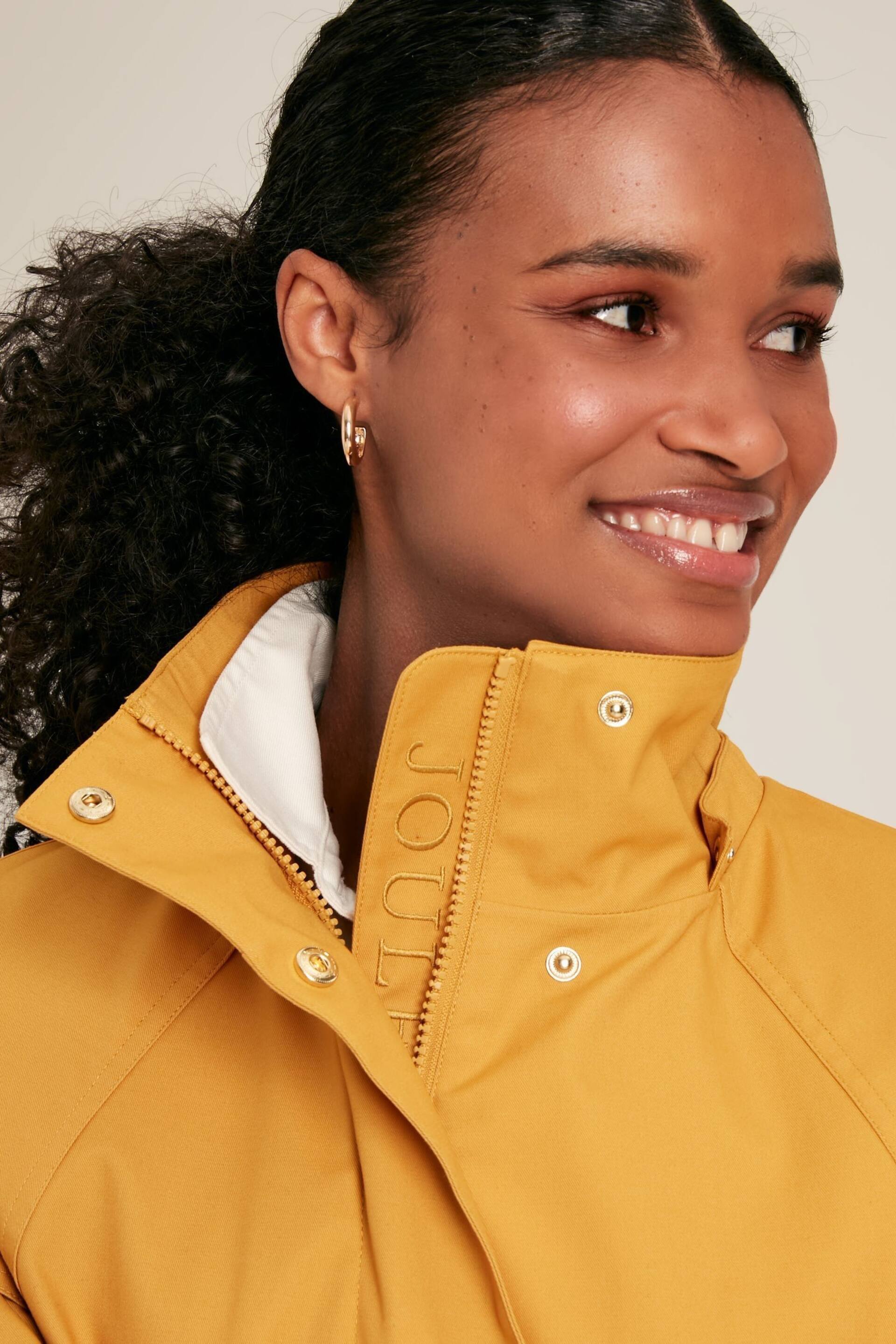 Joules Edinburgh Yellow Premium Waterproof Hooded Raincoat - Image 6 of 10