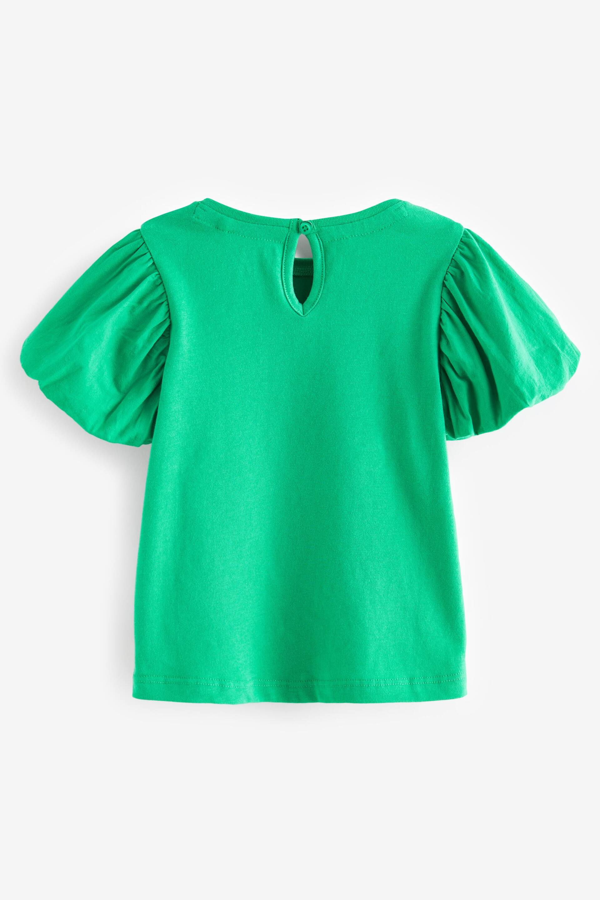 Green Puff Short Sleeve T-Shirt (3mths-7yrs) - Image 6 of 7