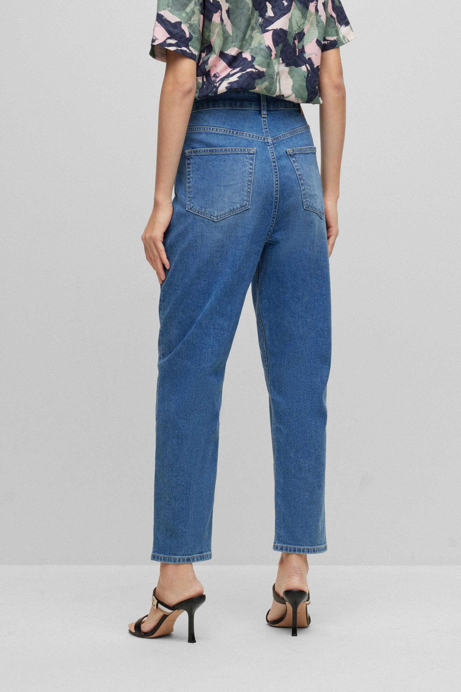 BOSS Blue Ruth Regular Fit High Waisted Stretch Jeans - Image 2 of 5
