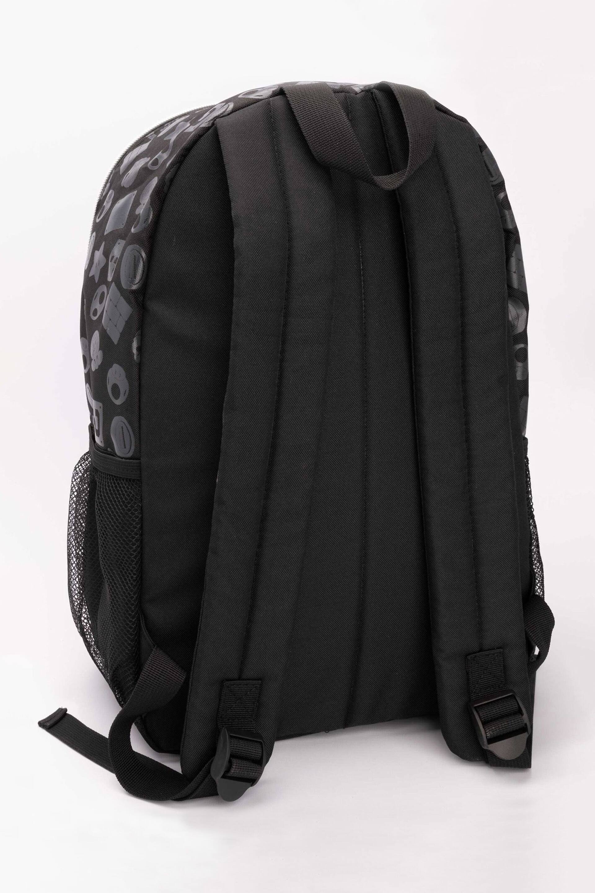 Vanilla Underground Black Nintendo Boys Logo, Mario Placement Print / Moulded Toad Zipper Detail Backpack - Image 2 of 4