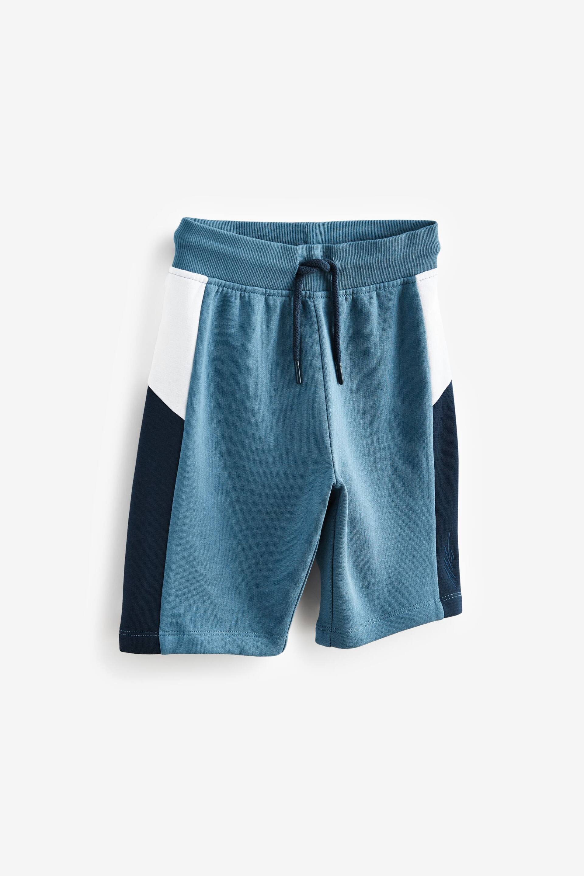 Blue Colourblock Shorts and T-Shirt Set (3-16yrs) - Image 3 of 4