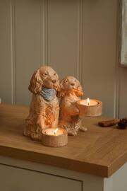 Set of 2 Natural Cooper the Spaniel and Friends Tealight Candle Holder - Image 1 of 5