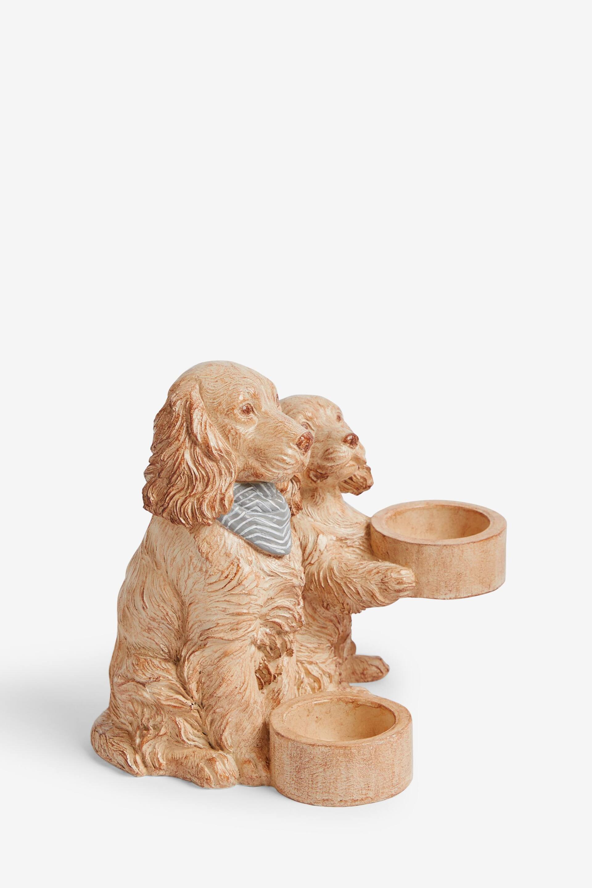 Set of 2 Natural Cooper the Spaniel and Friends Tealight Candle Holder - Image 4 of 5