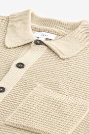 Neutral Textured Knitted Relaxed Shacket - Image 7 of 8