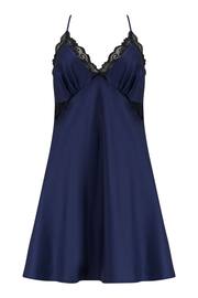 Pour Moi Blue Dusk Satin and Lace Chemise - Image 3 of 4