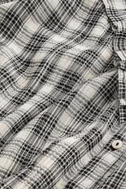 Monochrome Ruffle Check Long Sleeve Blouse - Image 6 of 6