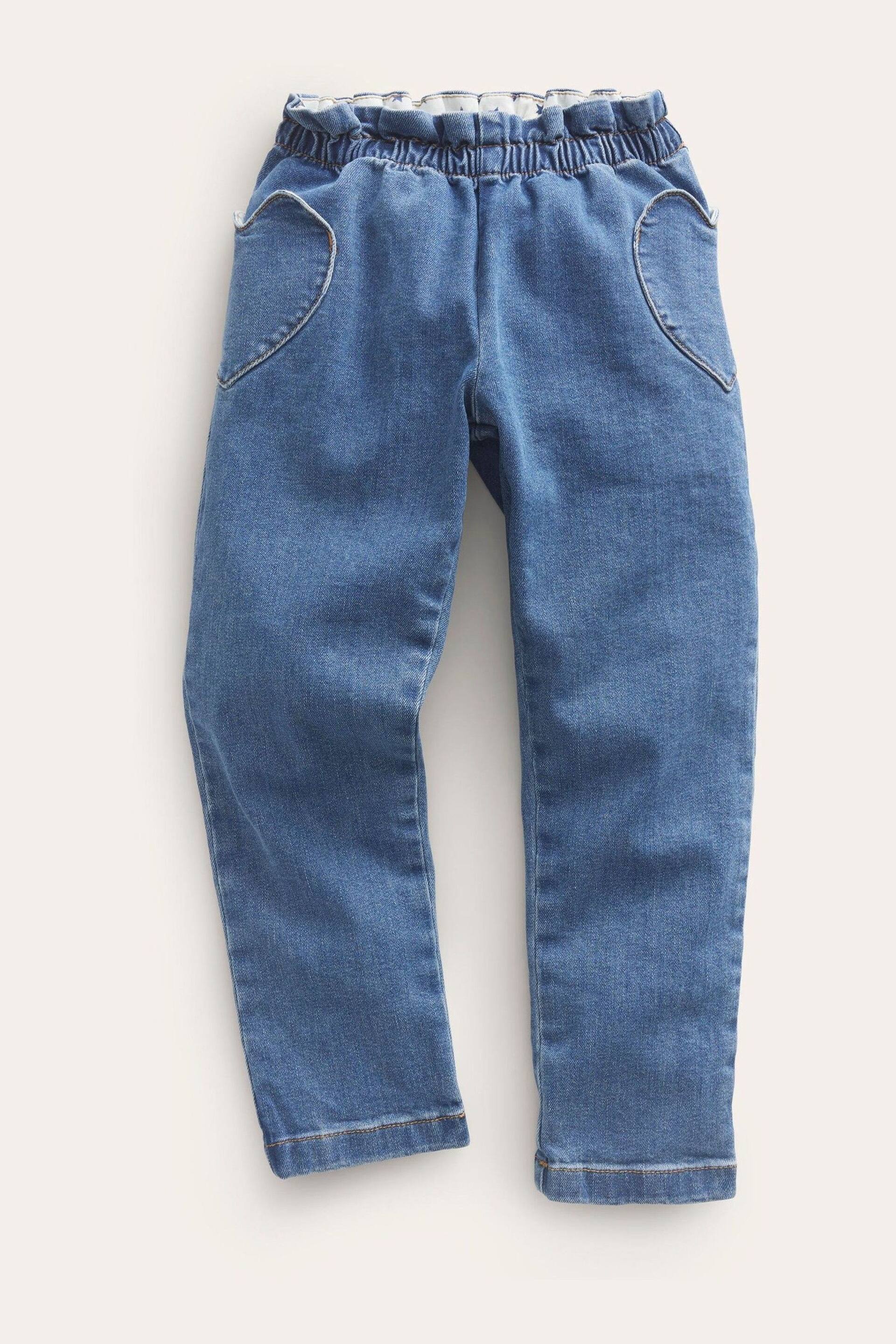 Boden Blue Denim Pull-On Trousers - Image 3 of 5