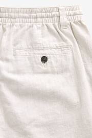 Grey Linen Blend Chino Shorts - Image 6 of 9