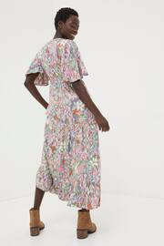 FatFace Green Grace Expressive Floral Midi Dress - Image 3 of 7