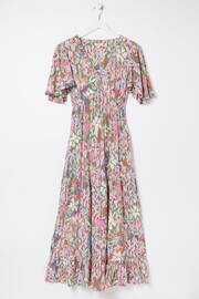 FatFace Green Grace Expressive Floral Midi Dress - Image 7 of 7