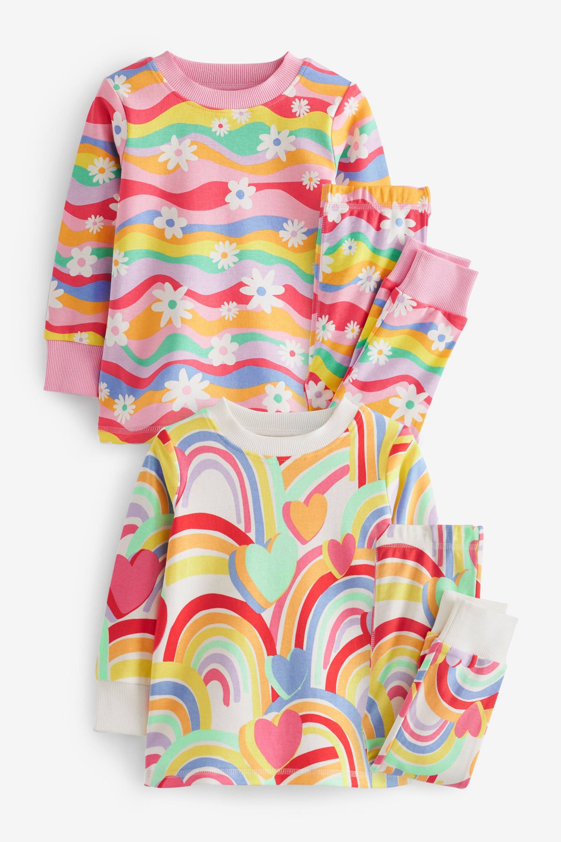 Rainbow 2 Pack Printed Long Sleeve Pyjamas (9mths-8yrs) - Image 15 of 16