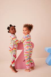 Rainbow 2 Pack Printed Long Sleeve Pyjamas (9mths-8yrs) - Image 6 of 16