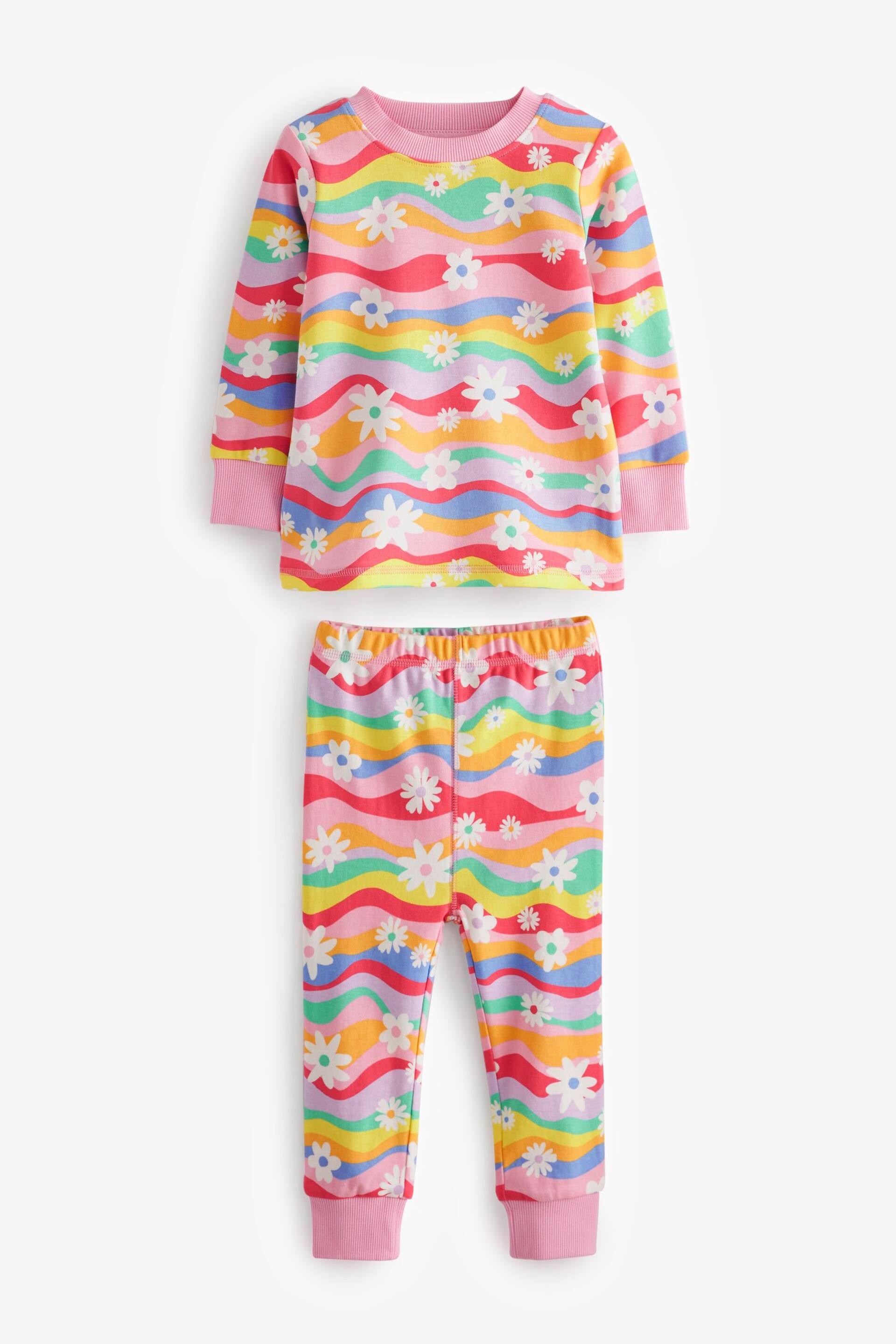 Rainbow 2 Pack Printed Long Sleeve Pyjamas (9mths-8yrs) - Image 7 of 16