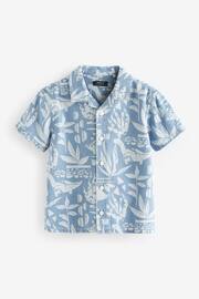 Blue Dino Short Sleeve Printed Shirt (3mths-7yrs) - Image 4 of 6