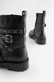 Black Forever Comfort® Studded Biker Ankle Boots - Image 4 of 5