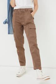 FatFace Brown Aspen Cargo Chino Trousers - Image 2 of 6