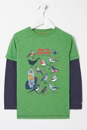 FatFace Green Bird Spotting Jersey T-Shirt - Image 4 of 4