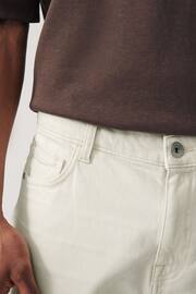 Ecru Garment Dye Denim Shorts - Image 4 of 8