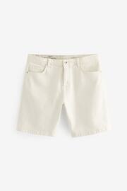 Ecru Garment Dye Denim Shorts - Image 5 of 8