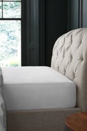 White Collection Luxe 1000 Thread Count 100% Cotton Sateen Extra Deep Fitted Sheet - Image 4 of 4