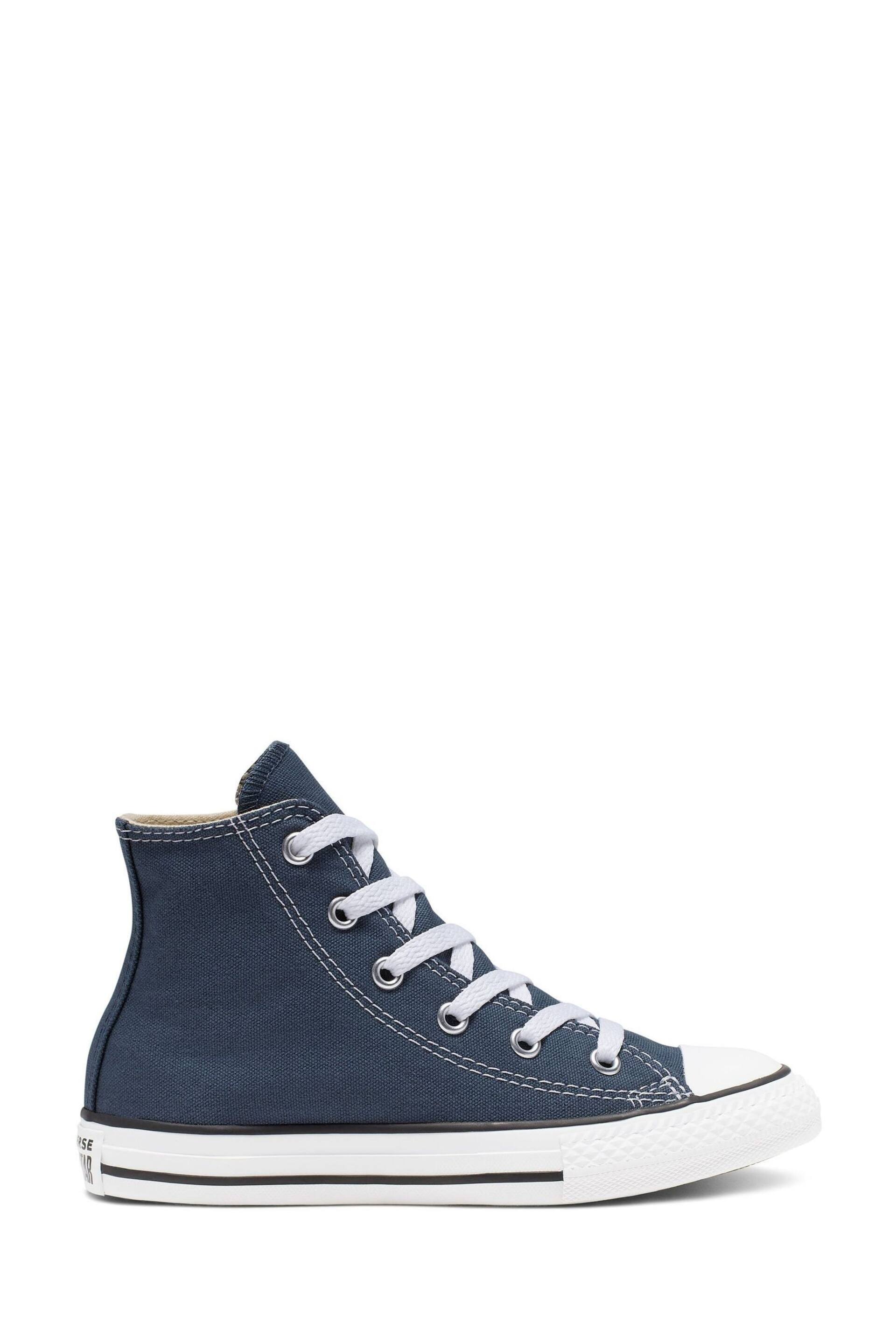 Converse Navy Blue Chuck Taylor High Top Junior Trainers - Image 3 of 3