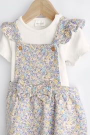 Blue Ditsy Floral Baby Dungarees And Bodysuit Set (0mths-2yrs) - Image 6 of 12