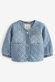 Mid Blue Denim Quilted Character Jacket (3mths-7yrs) - Image 4 of 7