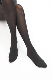 Black Ultimate Comfort Opaque 60D Tights Two Pack - Image 4 of 5