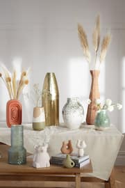 Green Reactive Glaze Ceramic Flower Vase - Image 3 of 4