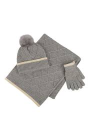 Totes Grey Ladies Hat Scarf & Glove Set - Image 2 of 3