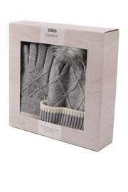 Totes Grey Ladies Hat Scarf & Glove Set - Image 3 of 3