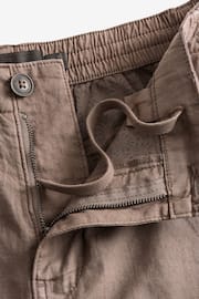 Brown Linen Blend Chino Shorts - Image 2 of 4
