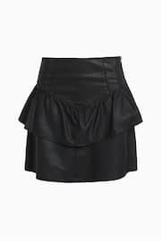 AllSaints Black Andy Coated Denim Skirt - Image 6 of 6