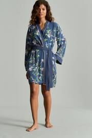 B by Ted Baker Charcoal Navy Bird Viscose Robe - Image 2 of 12