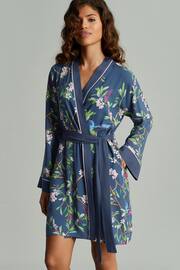 B by Ted Baker Charcoal Navy Bird Viscose Robe - Image 3 of 12