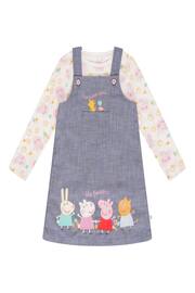 Brand Threads Pink Peppa Pig Cotton Pinafore Dress & T-Shirt - Image 1 of 4