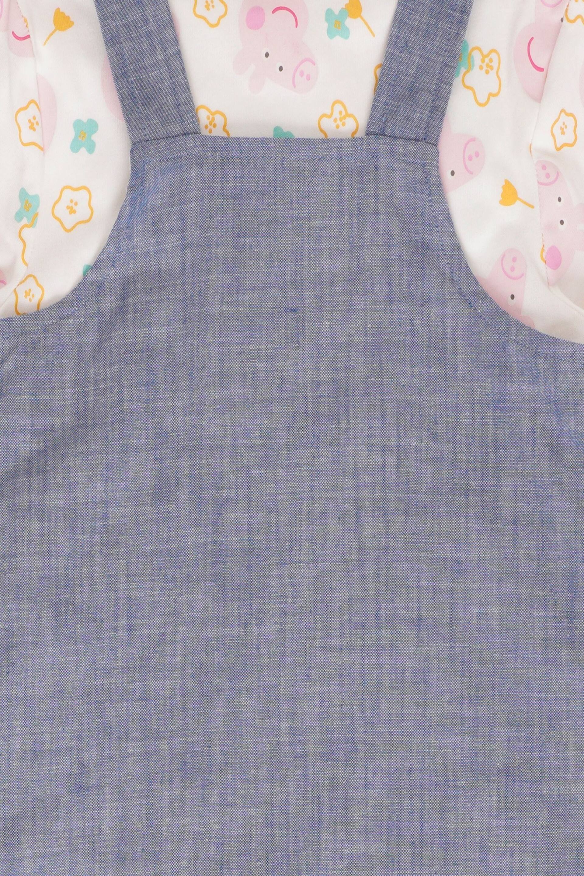 Brand Threads Pink Peppa Pig Cotton Pinafore Dress & T-Shirt - Image 3 of 4