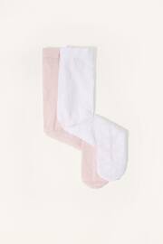 Monsoon Pink Baby Lace Tights 2 Pack - Image 1 of 3