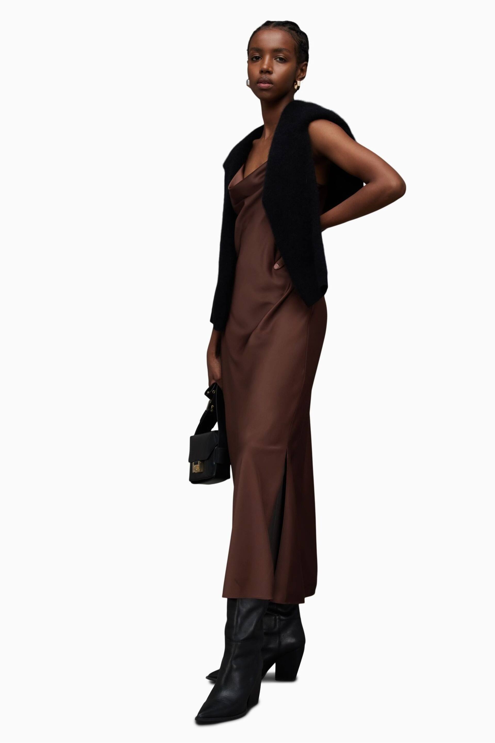 AllSaints Brown Hadley Dress - Image 1 of 2