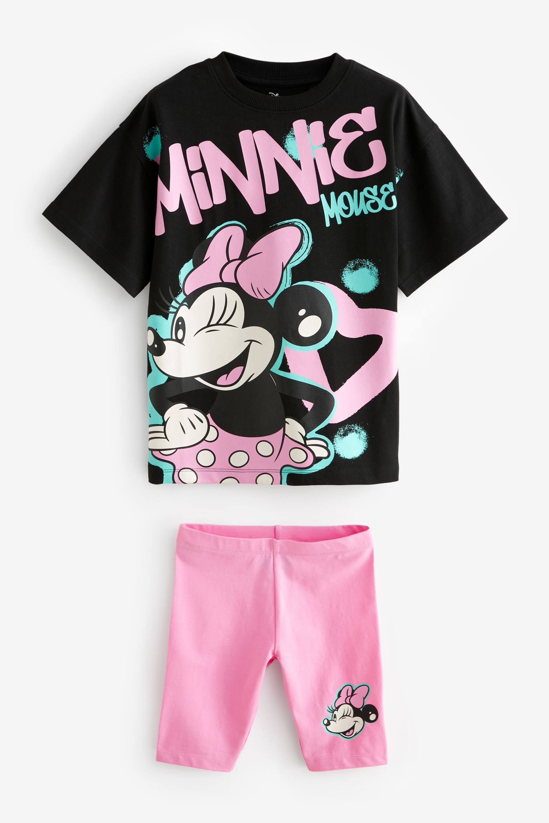 Pink/Blue Minnie Mouse License Short Pyjamas 2 Pack (3-16yrs) - Image 8 of 10