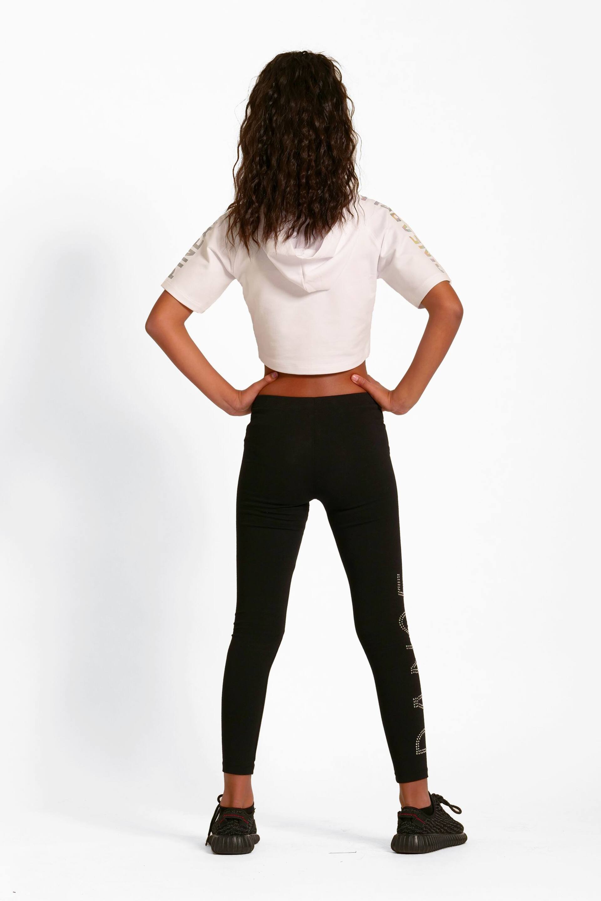 Pineapple Black Dance Diamanté Leggings - Image 4 of 5