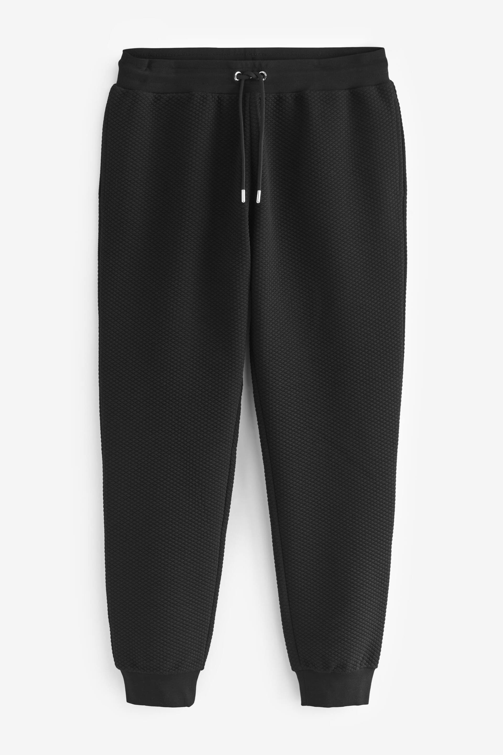 Black Textured Joggers - Image 5 of 7