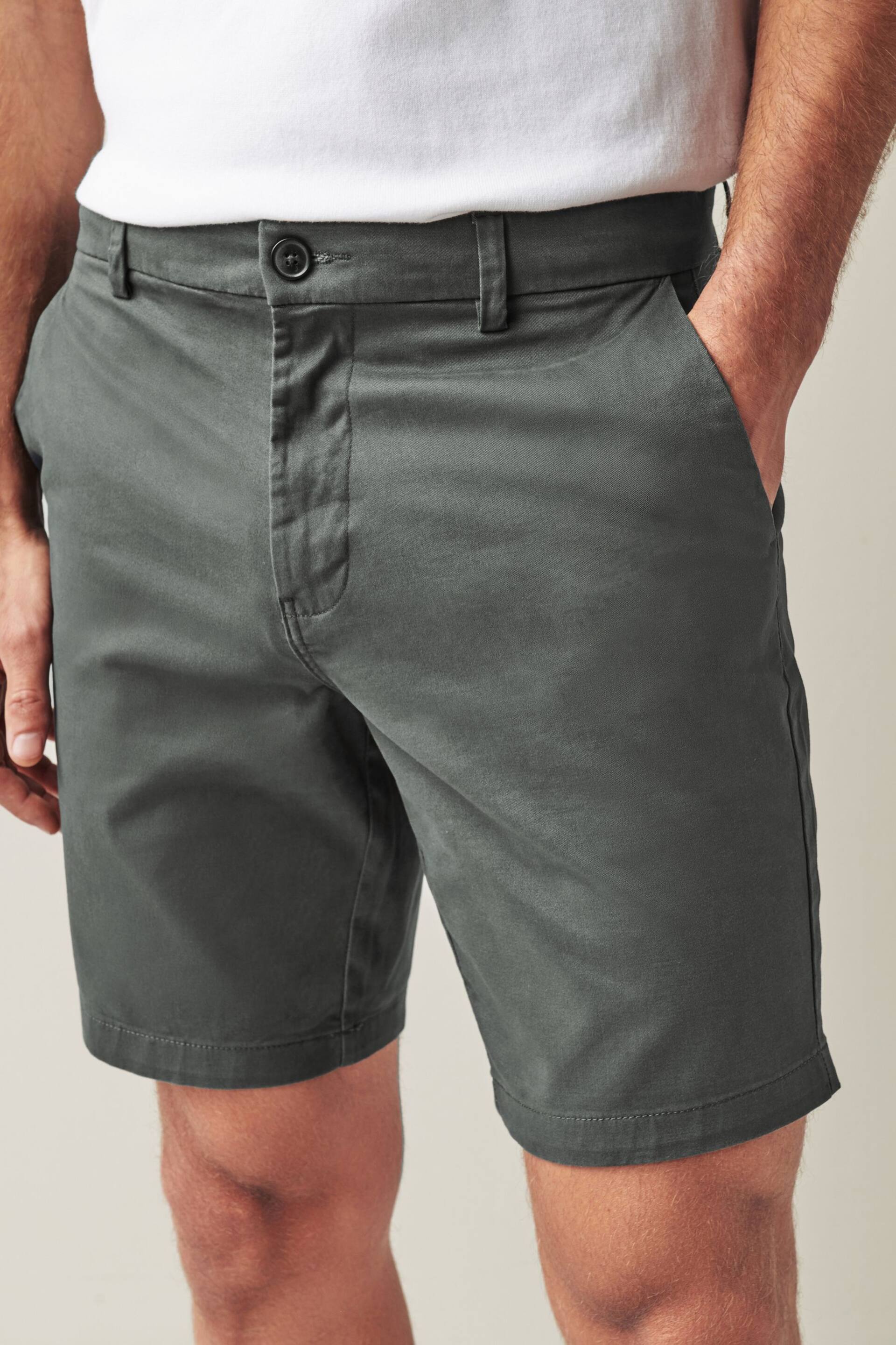 Multi Straight Fit Stretch Chino Shorts 4 Pack - Image 11 of 11