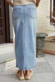 Threadbare Light Blue Denim Maxi Skirt - Image 2 of 8