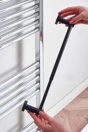 Black Magnetic Extendable Oslo Towel Rail - Image 3 of 6