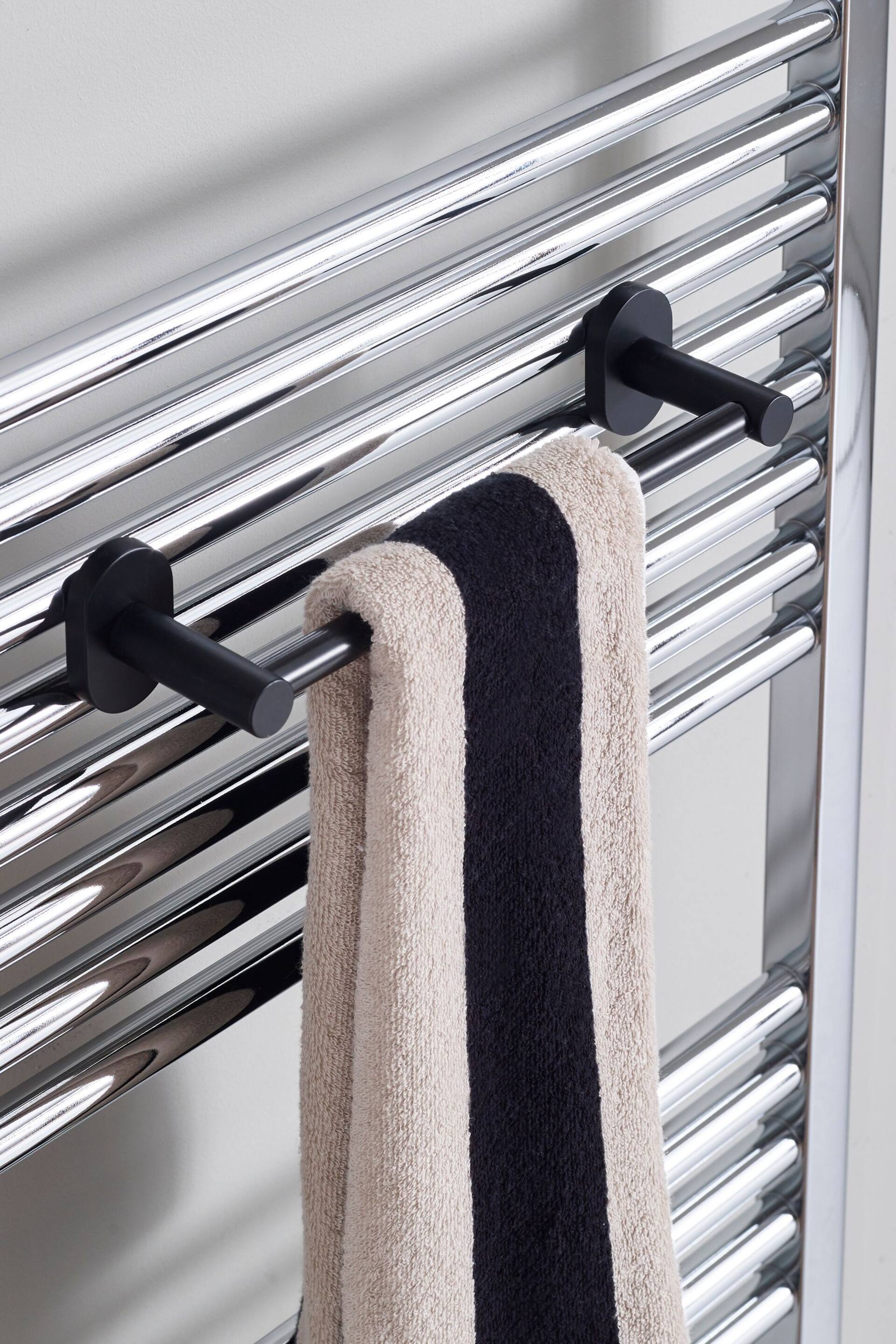 Black Magnetic Extendable Oslo Towel Rail - Image 6 of 6