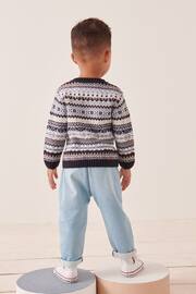 Light Wash Loose Fit Jogger Jeans With Comfort Stretch (3mths-7yrs) - Image 3 of 7