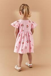 Pink Strawberry Stripe Cotton Button Up Dress (3mths-8yrs) - Image 2 of 7